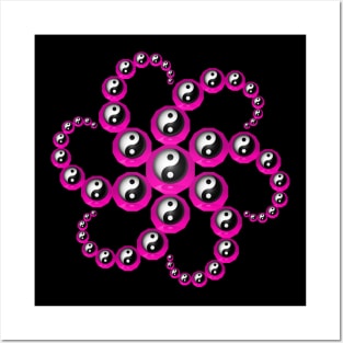 Yin Yang Design - Pink Color Posters and Art